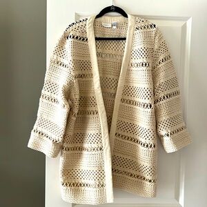 Chico’s Open Weave Jacket.  Chico’s size 3  (XL)